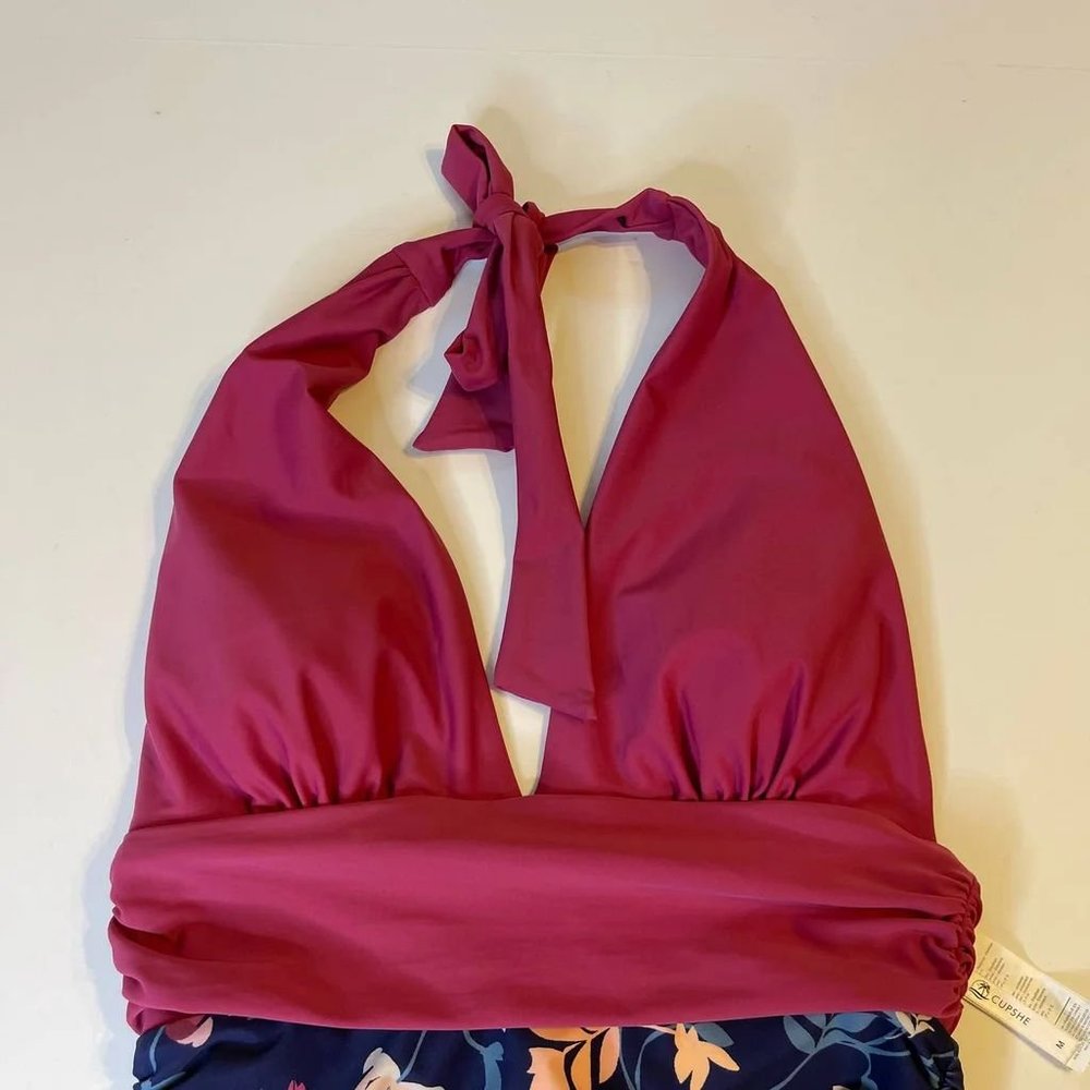 Cupshe Halter Patchwork Flower Print One-Piece Sw… - image 4